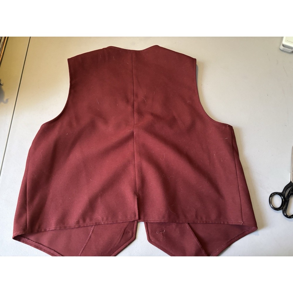 Vtg Rrrruss Maroon Vest M - Picture 4 of 6